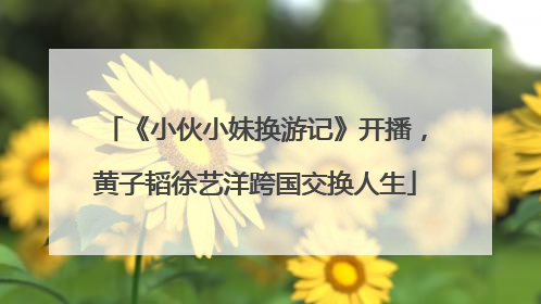 《小伙小妹换游记》开播，黄子韬徐艺洋跨国交换人生