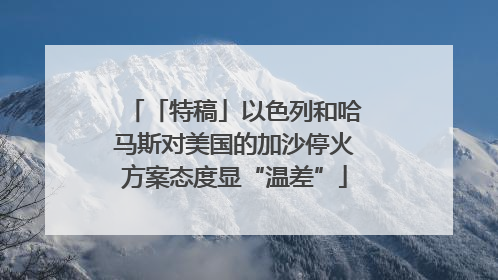 「特稿」以色列和哈马斯对美国的加沙停火方案态度显“温差”