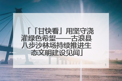 「甘快看」用坚守浇灌绿色希望——古浪县八步沙林场持续推进生态文明建设见闻