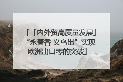 「内外贸高质量发展」“永春香 义乌出”实现欧洲出口零的突破