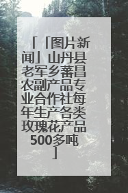 「图片新闻」山丹县老军乡蕃昌农副产品专业合作社每年生产各类玫瑰花产品500多吨