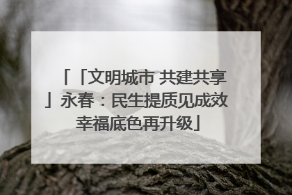 「文明城市 共建共享」永春：民生提质见成效 幸福底色再升级