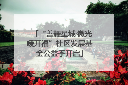“善耀星城·微光暖开福”社区发展基金公益季开启