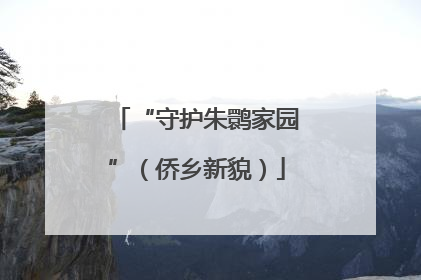 “守护朱鹮家园”（侨乡新貌）