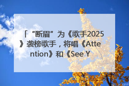 “断眉”为《歌手2025》袭榜歌手，将唱《Attention》和《See You Again》