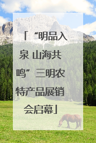 “明品入泉 山海共鸣”三明农特产品展销会启幕