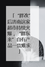 “胖改”后济南这家超市持续火爆，“胖东来”自有产品一货难求