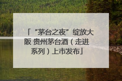 “茅台之夜”绽放大阪 贵州茅台酒（走进系列）上市发布