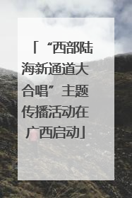 “西部陆海新通道大合唱”主题传播活动在广西启动