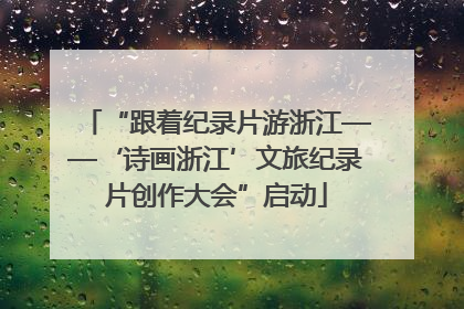 “跟着纪录片游浙江——‘诗画浙江’文旅纪录片创作大会”启动
