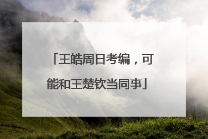 王皓周日考编，可能和王楚钦当同事