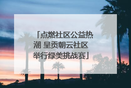 点燃社区公益热潮 呈贡朝云社区举行绿美挑战赛