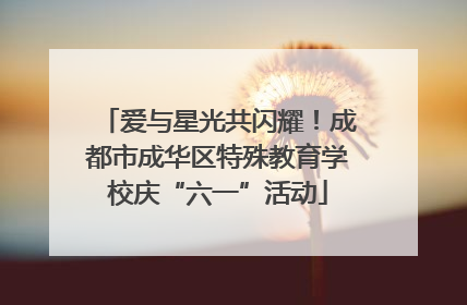 爱与星光共闪耀！成都市成华区特殊教育学校庆“六一”活动