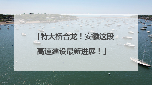 特大桥合龙！安徽这段高速建设最新进展！
