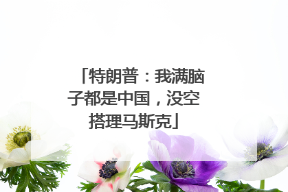 特朗普：我满脑子都是中国，没空搭理马斯克