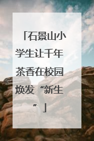 石景山小学生让千年茶香在校园焕发“新生”