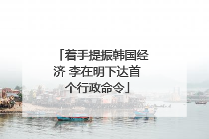 着手提振韩国经济 李在明下达首个行政命令