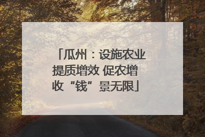 瓜州：设施农业提质增效 促农增收“钱”景无限