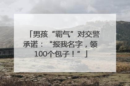 男孩“霸气”对交警承诺：“报我名字，领100个包子！”