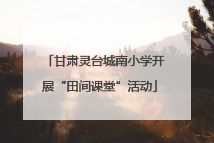 甘肃灵台城南小学开展“田间课堂”活动