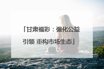 甘肃福彩：强化公益引领 重构市场生态