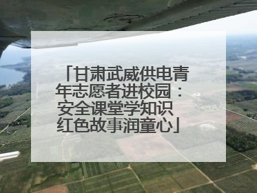 甘肃武威供电青年志愿者进校园：安全课堂学知识 红色故事润童心