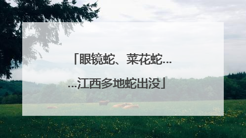 眼镜蛇、菜花蛇……江西多地蛇出没