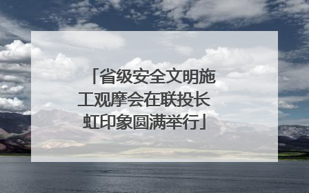 省级安全文明施工观摩会在联投长虹印象圆满举行