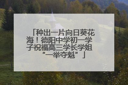 种出一片向日葵花海！德阳中学初一学子祝福高三学长学姐“一举夺魁”