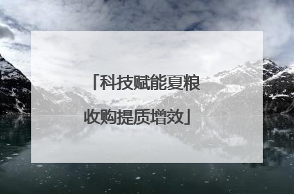 科技赋能夏粮收购提质增效