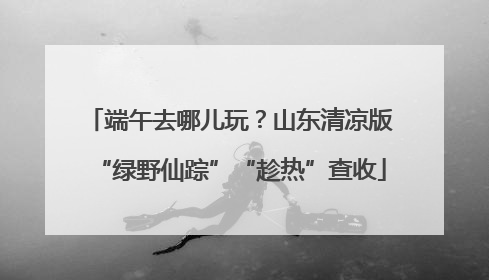端午去哪儿玩？山东清凉版“绿野仙踪”“趁热”查收