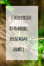 美的集团发布储能、热泵和AI战略