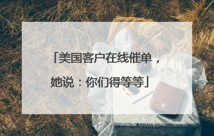 美国客户在线催单，她说：你们得等等