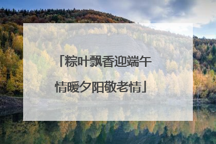 粽叶飘香迎端午 情暖夕阳敬老情