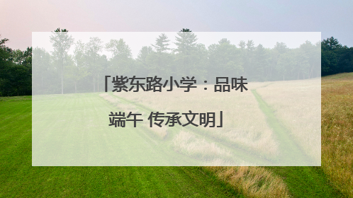 紫东路小学：品味端午 传承文明