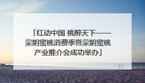 红动中国 桃醉天下——蒙阴蜜桃消费季暨蒙阴蜜桃产业推介会成功举办