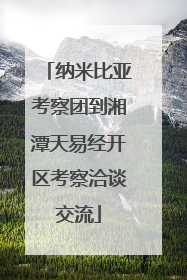 纳米比亚考察团到湘潭天易经开区考察洽谈交流