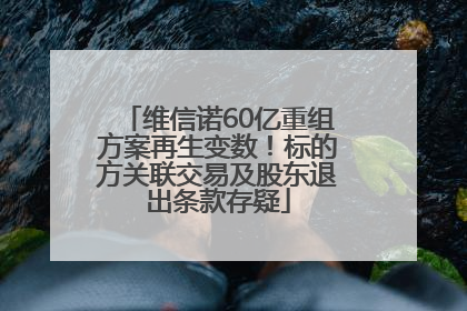 维信诺60亿重组方案再生变数！标的方关联交易及股东退出条款存疑