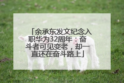 余承东发文纪念入职华为32周年：奋斗者可见变老，却一直还在奋斗路上