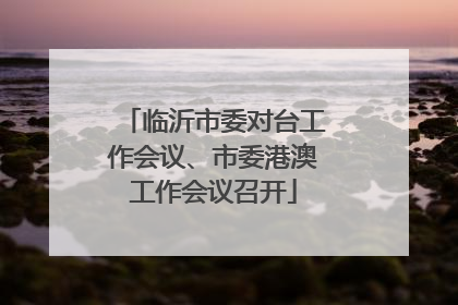 临沂市委对台工作会议、市委港澳工作会议召开