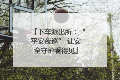 下车派出所：“平安夜巡” 让安全守护看得见