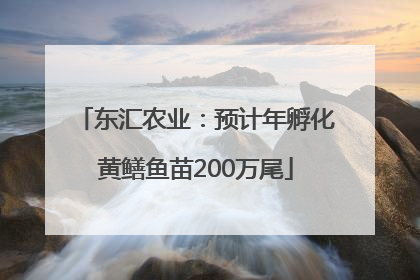 东汇农业：预计年孵化黄鳝鱼苗200万尾