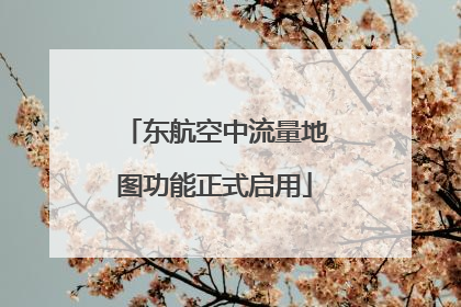 东航空中流量地图功能正式启用