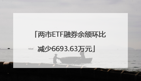 两市ETF融券余额环比减少6693.63万元