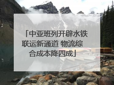 中亚班列开辟水铁联运新通道 物流综合成本降四成