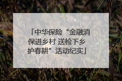 中华保险“金融消保进乡村 送检下乡护春耕”活动纪实