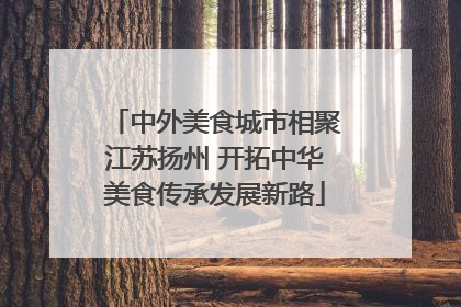 中外美食城市相聚江苏扬州 开拓中华美食传承发展新路