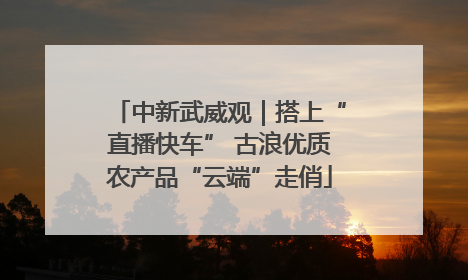 中新武威观｜搭上“直播快车” 古浪优质农产品“云端”走俏