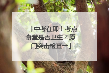 中考在即！考点食堂是否卫生？厦门突击检查→