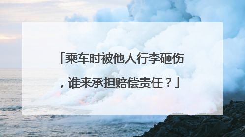 乘车时被他人行李砸伤，谁来承担赔偿责任？